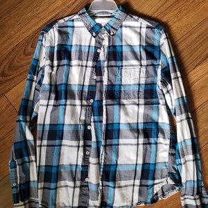 Blue/Navy/White Plaid Flannel